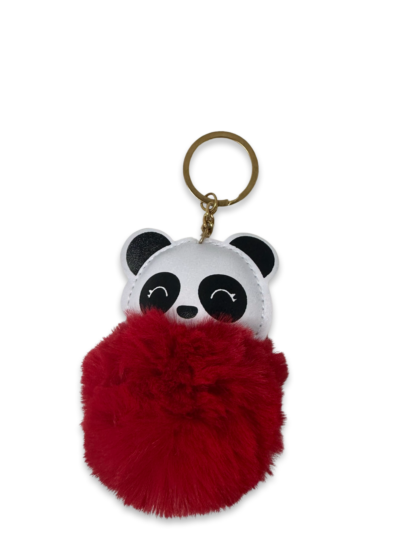 Fluffy Panda Keychain