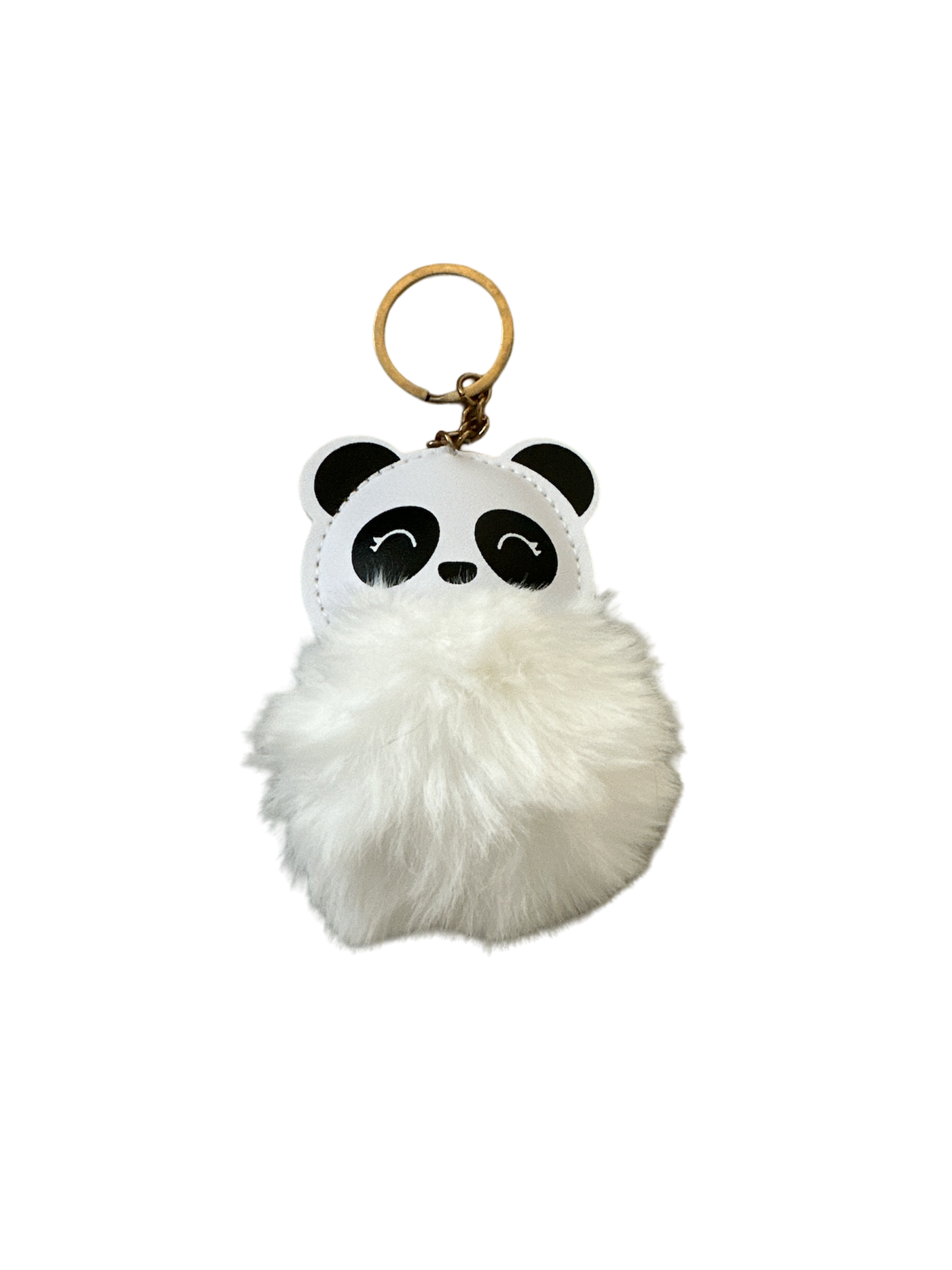 Fluffy Panda Keychain