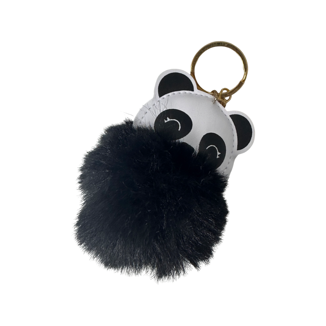 Fluffy Panda Keychain