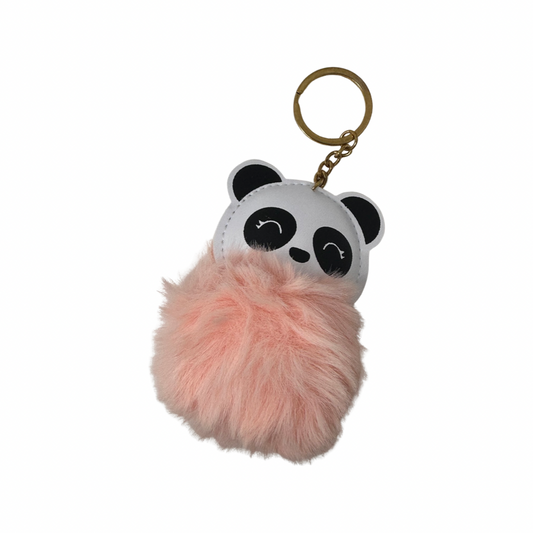 Fluffy Panda Keychain